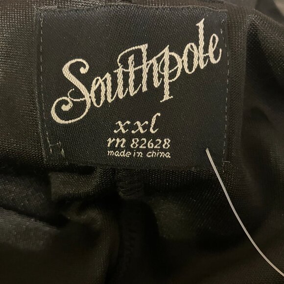 Y2K South Pole Skull Hoodie XXL Cropped Velvet Rhinestones Whimsygoth Goth NWT - Picture 7 of 10